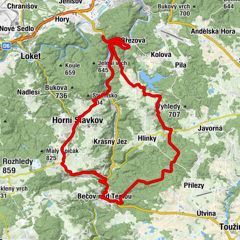 Karlovy Vary-Březová - Březová - Stanovice - Horní Slavkov