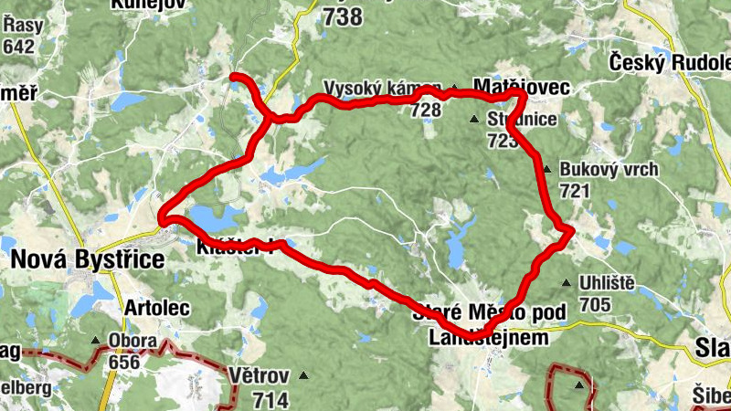 Senotín - Klenová - Vysoký kámen - Kaple Sv. Víta