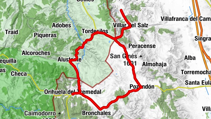 Sierra Menera - Villar del Salz - Tordesilos - Alustante