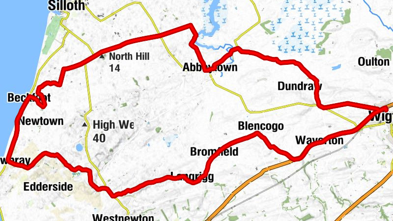 Wigton - Waverton - Parkgate - St Mary, Holmcultram Abbey