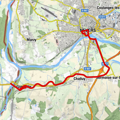 Nevers - La Promenade - Église Saint Laurent