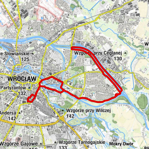 Wrocław Główny - Wrocław - Manhattan - Wzgórze Kilimandżaro