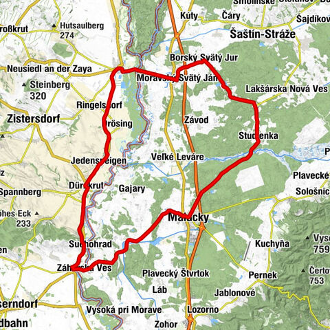 Angern an der March - Kostol sv. Filipa a Jakuba - Gašparov vŕšok - Haspelberg