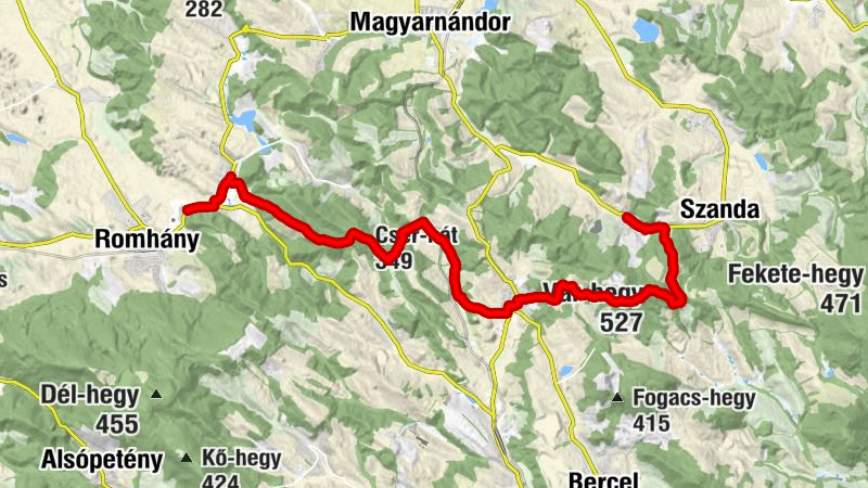OKT-099, 100 Kétbodony - Szandaváralja 20,1 km
