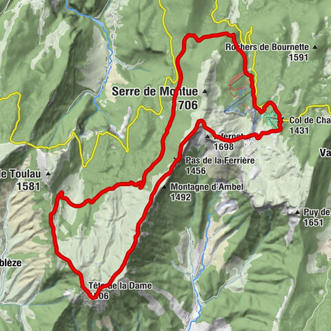 Le Cairn - Col de Chaud Clapier - Pas de la Ferrière - Tête de la Dame