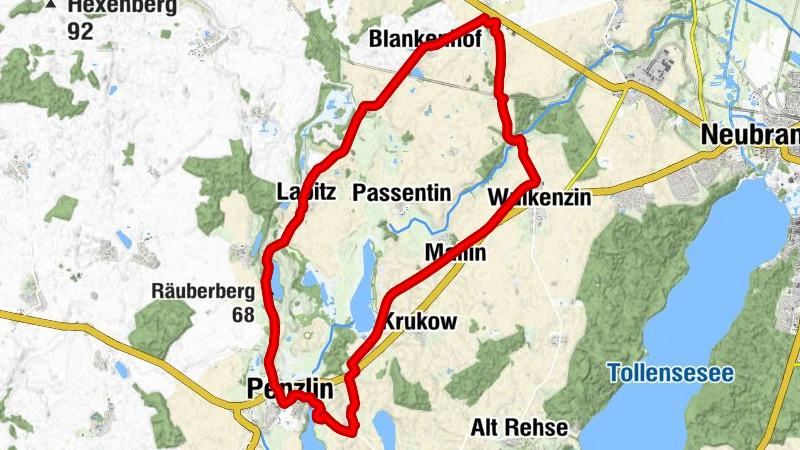 Neuhof - Räuberberg - Sankt Marien - Penzlin