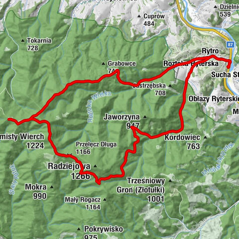 Rytro - Bukowinki - Złomisty Wierch - Wielka Przehyba
