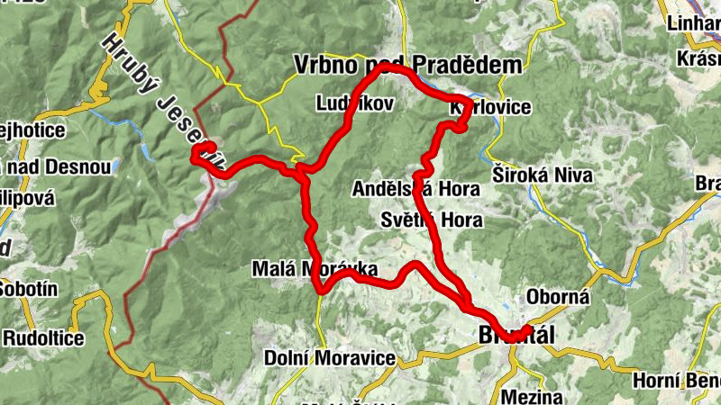 Bruntál - sv. Jan Křtitel - Praděd - Kostel Navštívení Panny Marie