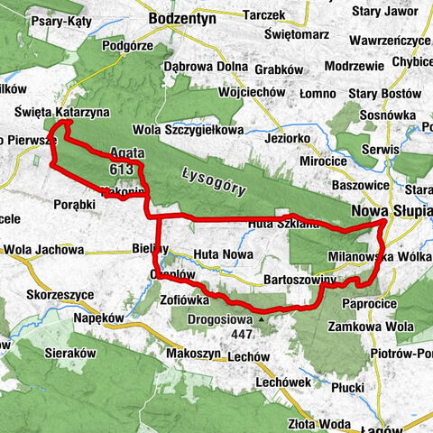 Źródło świętego Franciszka - Łysica - Agata - Krajno Drugie
