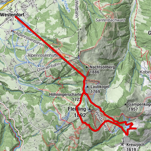 Wanderung zum Gampenkogel - Kreuzjöchlsee