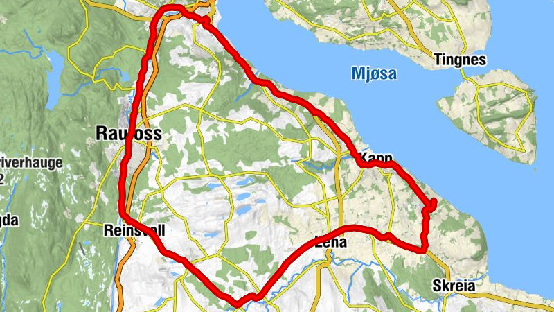 Østre Toten - Smeby - Raufoss - Gjøvik
