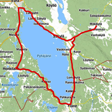 Mäkikylä - Myllykylä - Säkylän kirkko - Säkylä