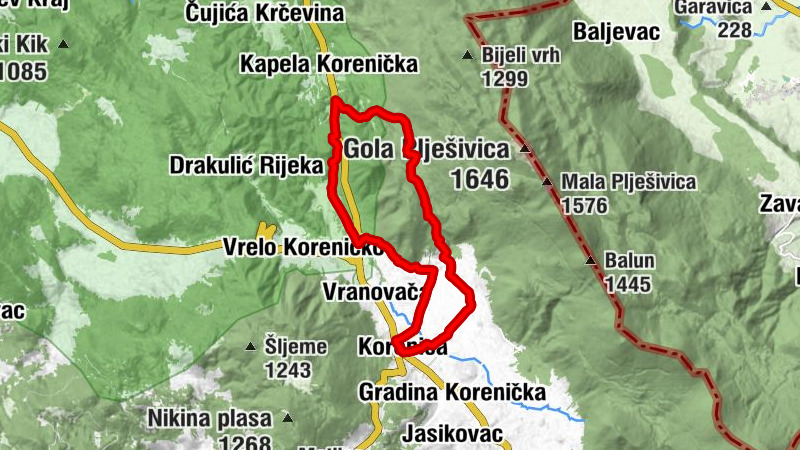 Korenica - Mrsinj - Time - crkva svetog Jurja