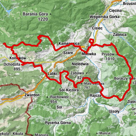 Karczma Olza - Ochodzita - Koczy Zamek - Prusów