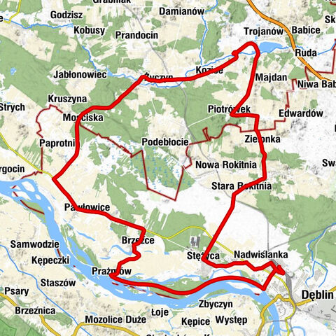 Dęblin - Michalinów - Stężyca - Stara Rokitnia