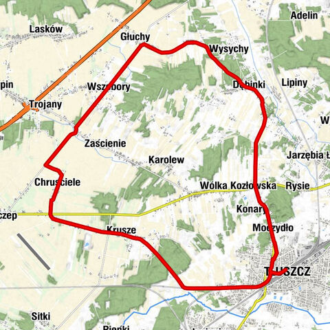 Tłuszcz - Kaplica - Moczydło - Konary