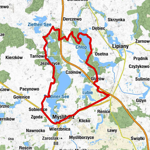 Myślibórz - Kościół pw. Dobrego Pasterza - Kościół pw. Świętych Apostołów Piotra i Pawła - Kościół pw. Świętego Krzyża