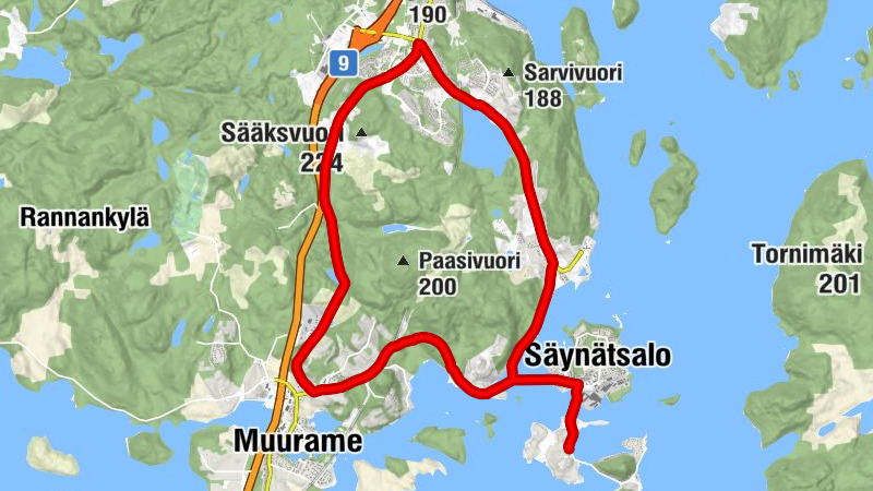 Lehtissaari - Säynätsalo - Ravintola Luotsivene - Muurame