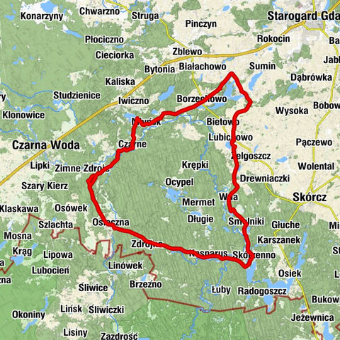 Borzechowo - Pazda - Mały Bukowiec - Wirty