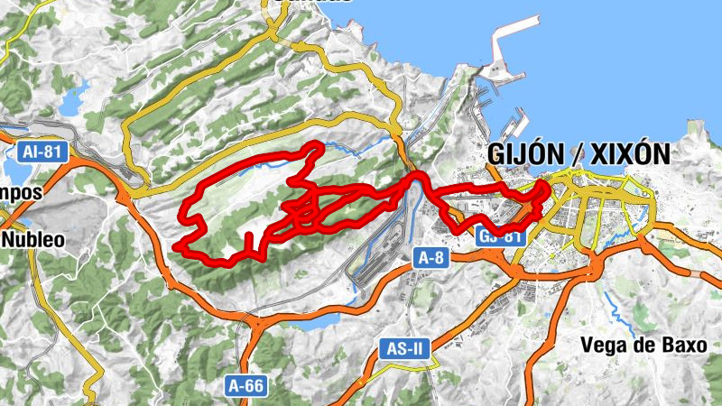 Gijón / Xixón - Veriña de Baxo - El Puente Secu