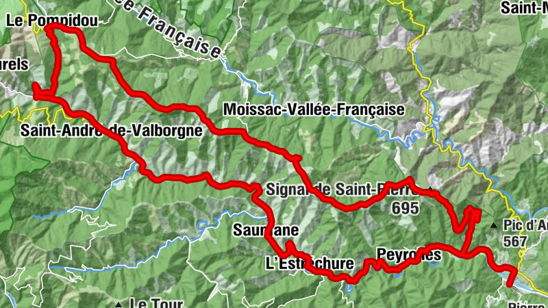 Train des Cevennes - Saint Jean du Gard - Temple - Le Panier Fleuri - Signal de Saint-Pierre