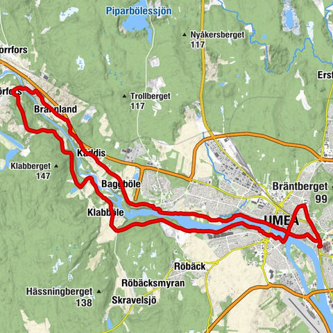Umeå Östra - Umeå - Älvtåets gröna - Öbacka