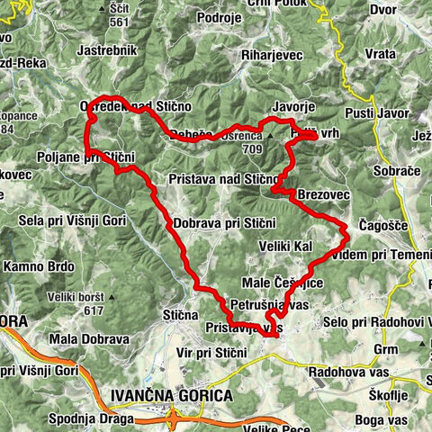 Šentvid pri Stični - Mali Špivec - Felič vrh - Obolno