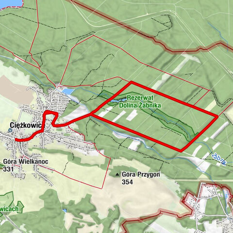 Ciężkowice - Bagienko - Grabańka - Zazdrosna