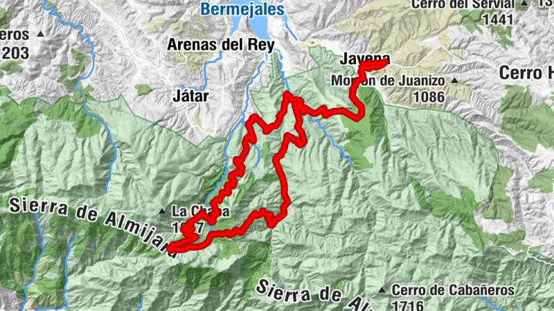 Jayena - Cruz del Castillo - Canene - Puente Cambril