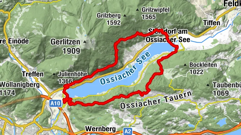 Lake Ossiacher See trail