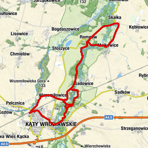 Kąty Wrocławskie - Sośnica - Romnów