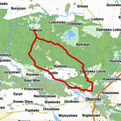 Podlesie - Oborniki - Słonawy - Bąblin