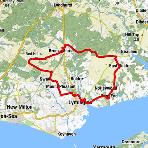 Walhampton - Blackhamsley Hill - St Paul - Lymington Town