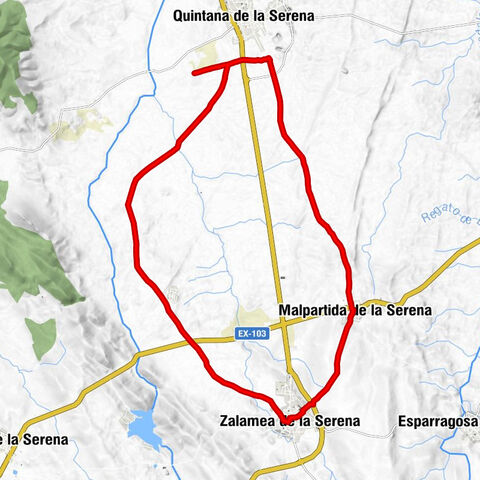 Zalamea de la Serena - El Palomar - Malpartida de la Serena - La Malava