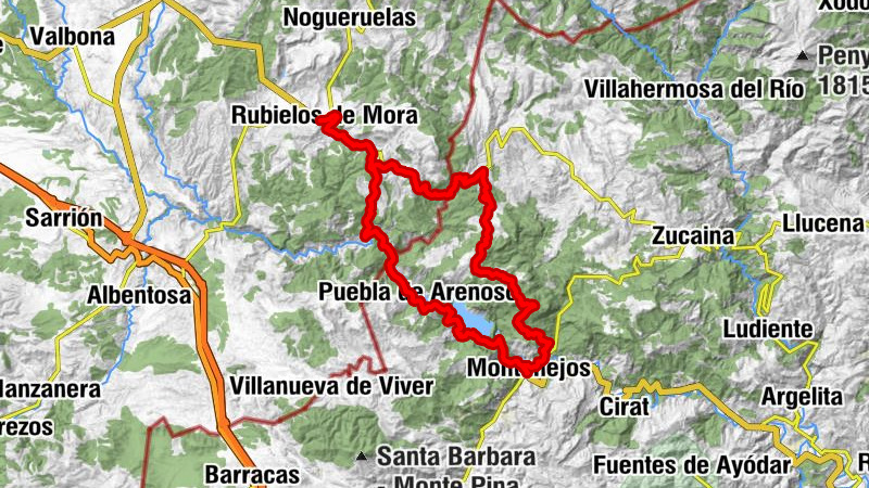 Rubielos de Mora - Fuentes de Rubielos - Olba - Ermita de Loreto