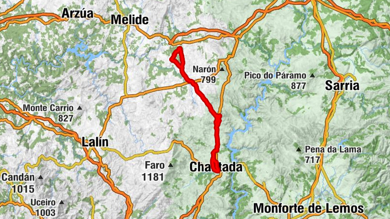 Chantada - O Peto - Capela de Santa Lucía - Igrexa Nova de San Miguel