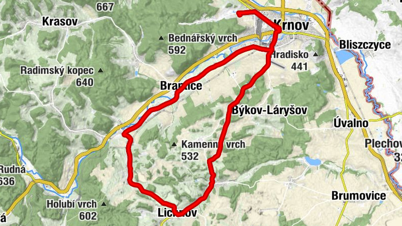 Krnov-Horní Předměstí - Cactus - Krnov - Láryšov