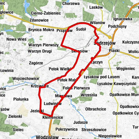 Jędrzejów Wąskotorowy - Osiedle Zachód - Jędrzejów - Kościół pw. Świętego Prokopa w Krzcięcicach