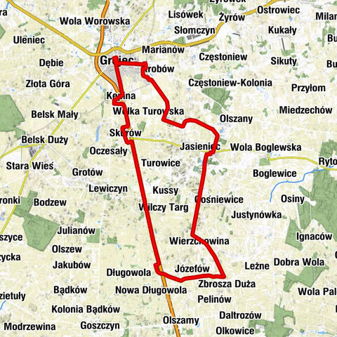 Grójec - Kępina - Skurów - Zielonka Skurowska