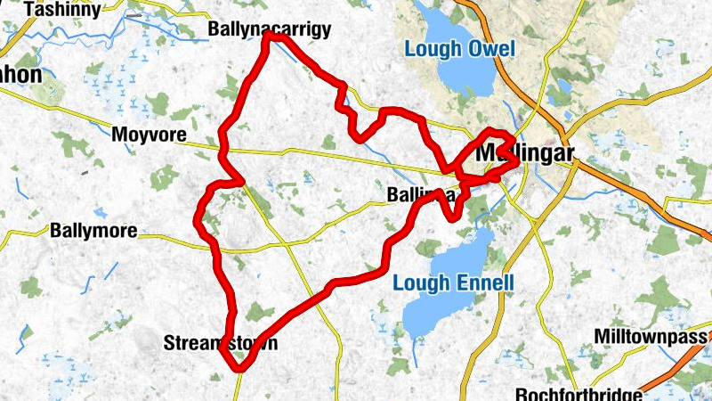 Mullingar - Ballinea - Streamstown - Ballynarcargy Parish Chruch