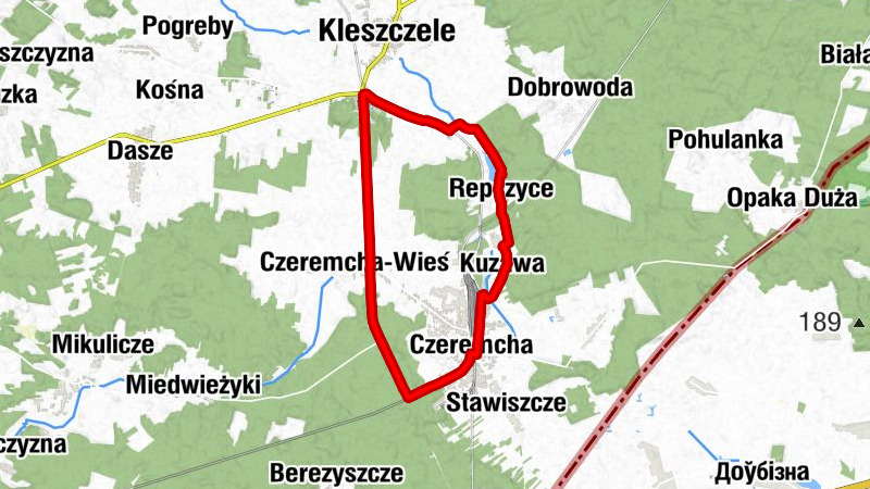 Repczyce - Cerkiew pw. św. Barbary - Kuzawa - Czeremcha