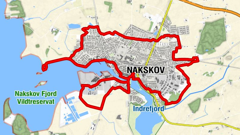 Nakskov - Jehovas Vidners Rigssal - Lienlund - Baitul Hamd Moskéen