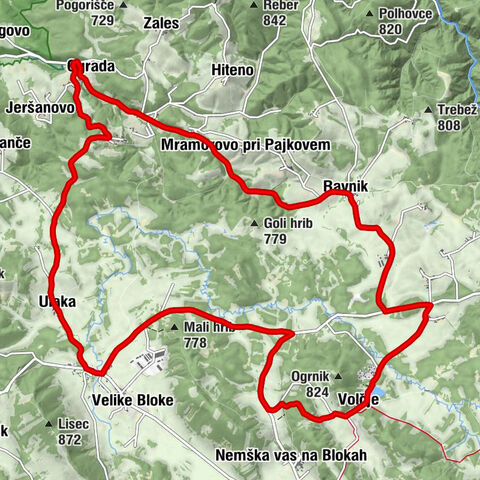 Brunarica pri Bloškem jezeru - Volčje - Sv. Volbenk - Sv. Rok