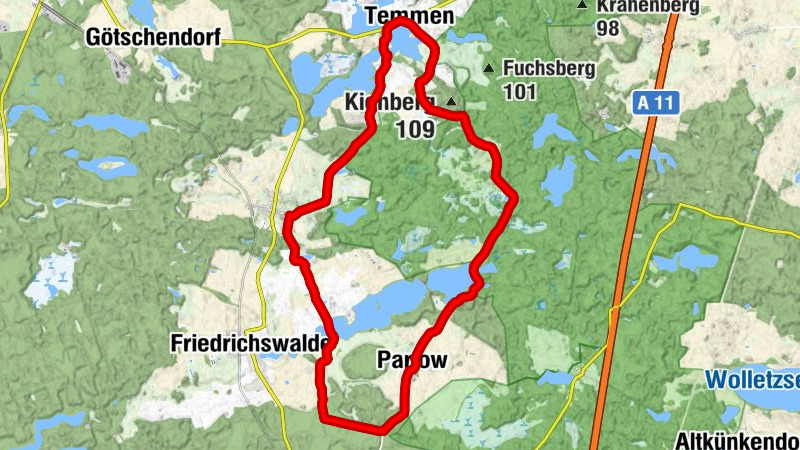 Alt-Temmen - Düsterseesiedlung - Dorfkirche Parlow - Temmen