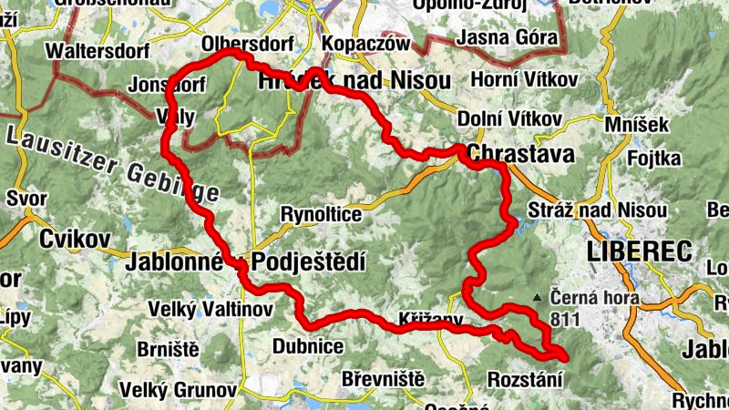 Kurort Jonsdorf - Výpřež - Černý vrch - Peterstein