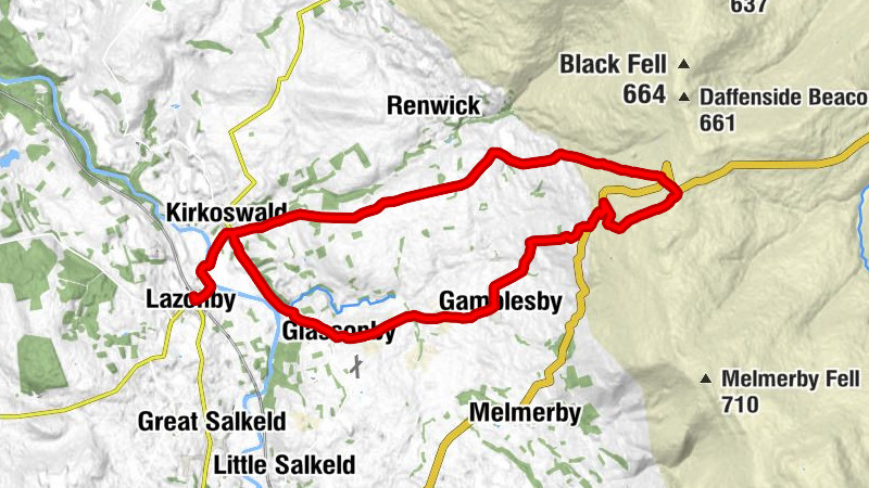 Lazonby and Kirkoswald - Lazonby - Kirkoswald - Twotop Hill