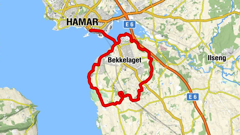 Hamar - Espern - Petlundfeltet - Atlungstad