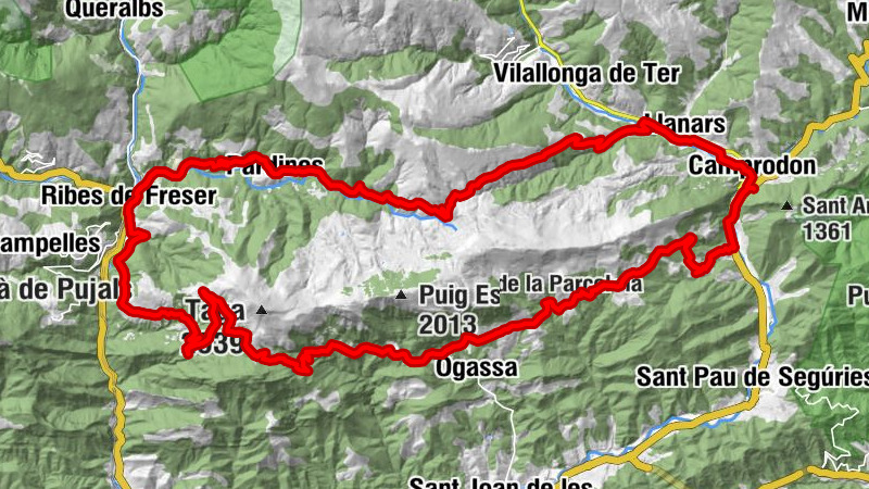 Camprodon - Sant Miquel de Cavallera - Sant Martí de Surroca - la Roca