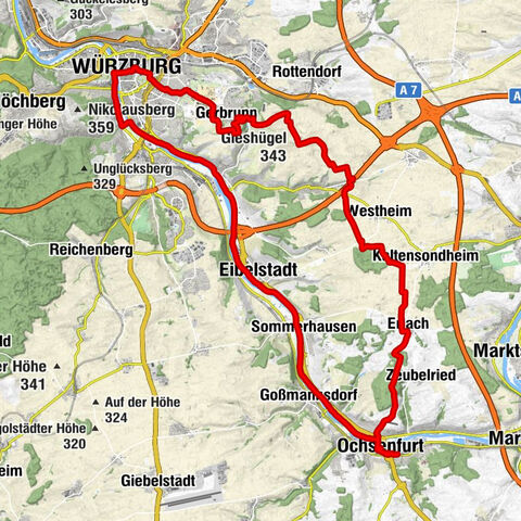 Ochsenfurt - Gieshügel - Blauer Hügel - St. Andreas