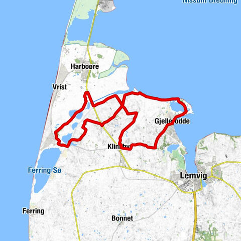 Gjellerodde - Engbjerg Kirke - Hygum Bakke - Underbjerg
